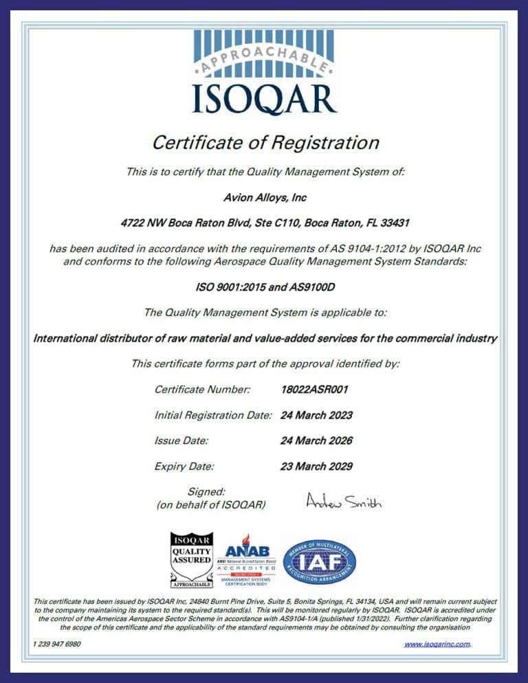 AS9100 Certificate 2026 2